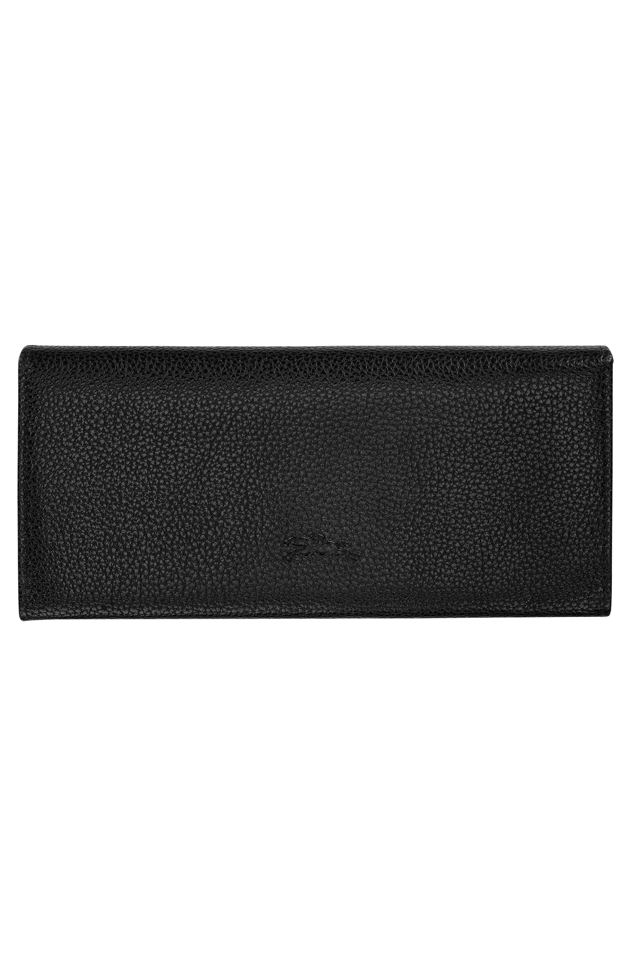 Longchamp Le Foulonné Continental Leather Wallet in Black at Nordstrom - 3