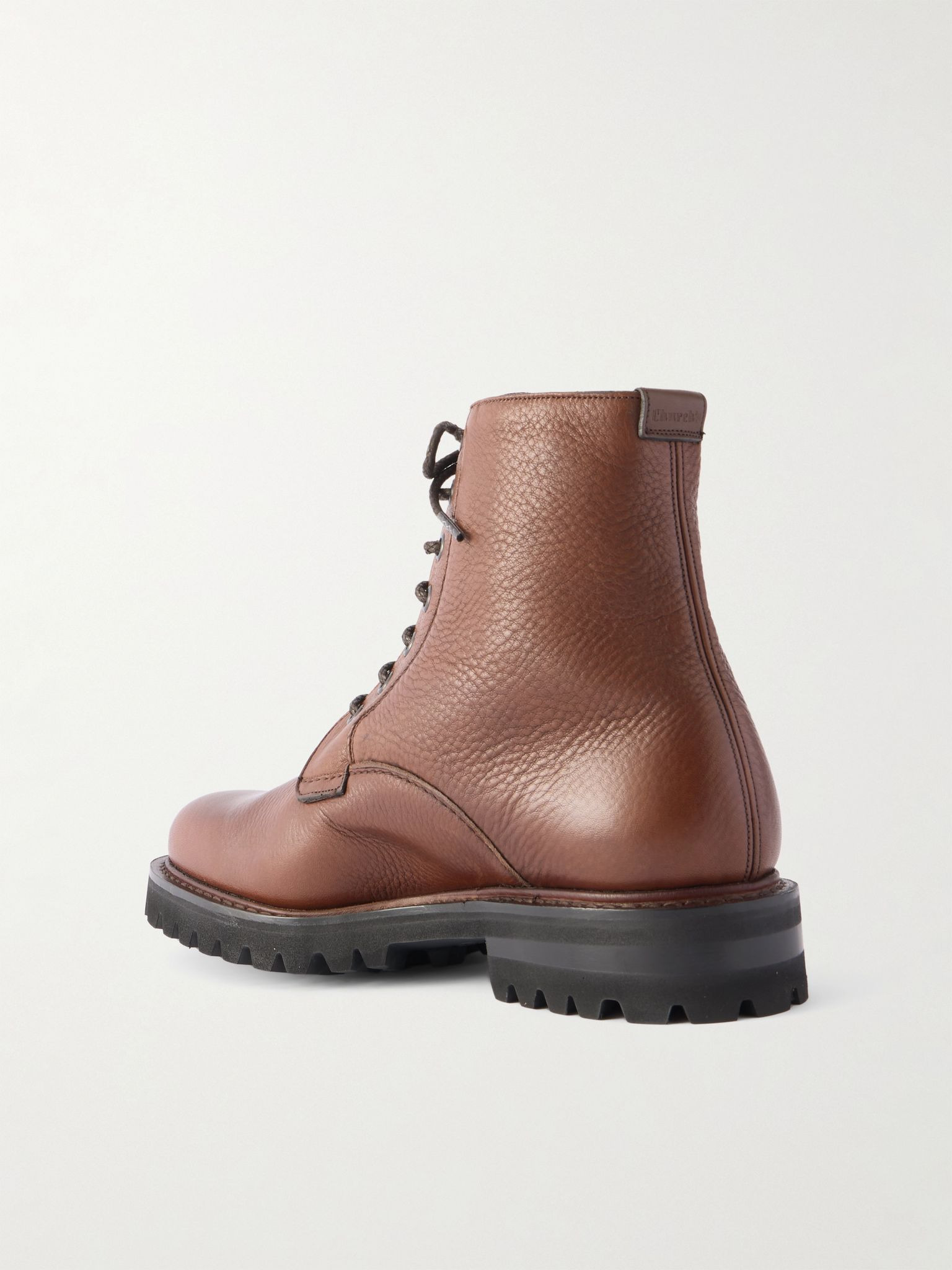 Coalport 2 Full-Grain Leather Derby Boots Brown - 4