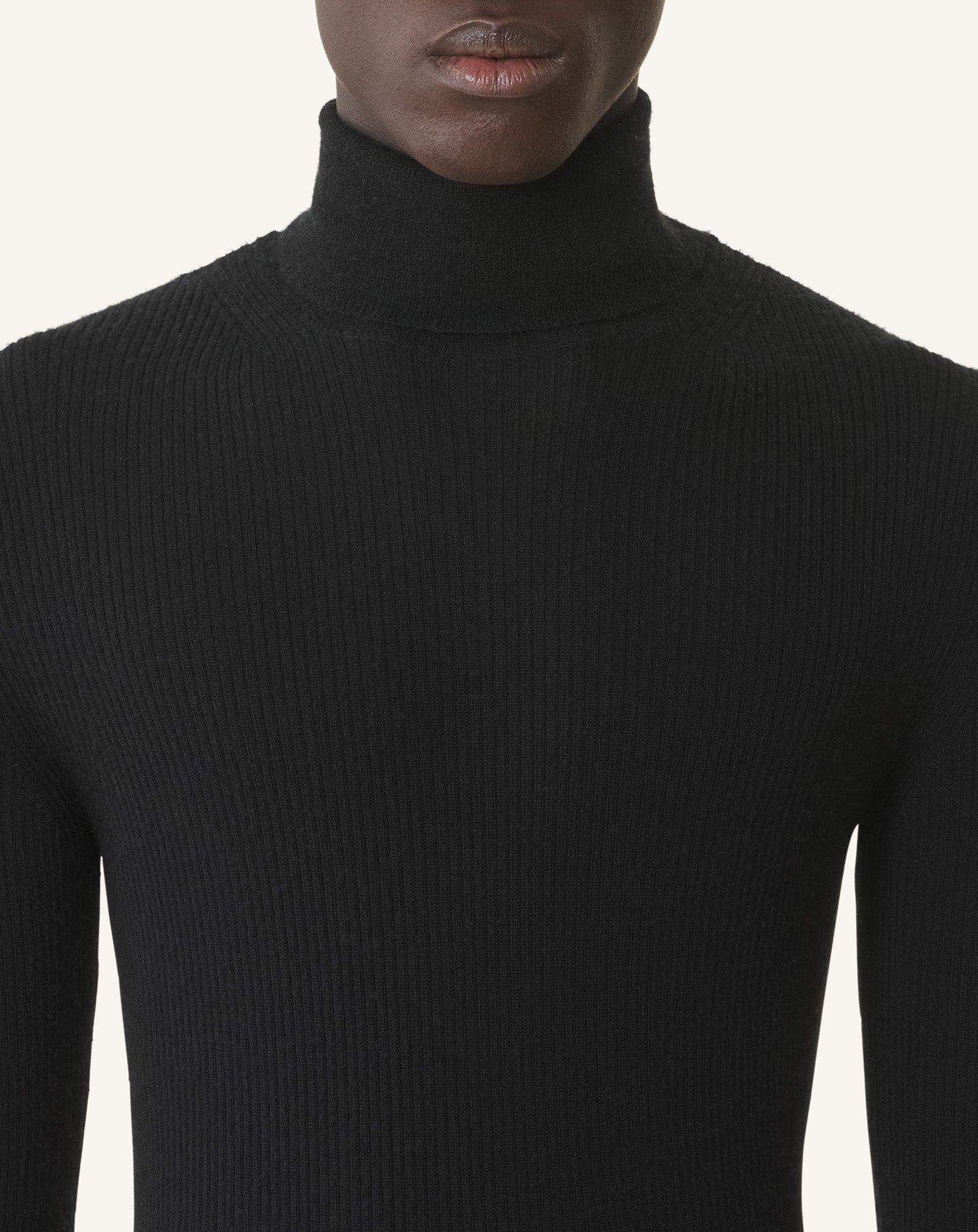 MERINO WOOL AND SILK TURTLENECK SWEATER - 5