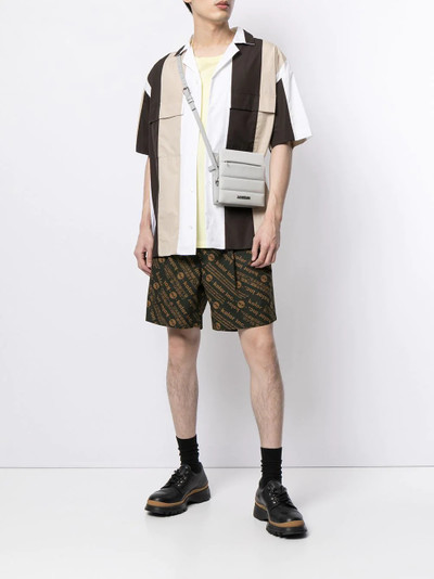 Kolor layered monogram shorts outlook