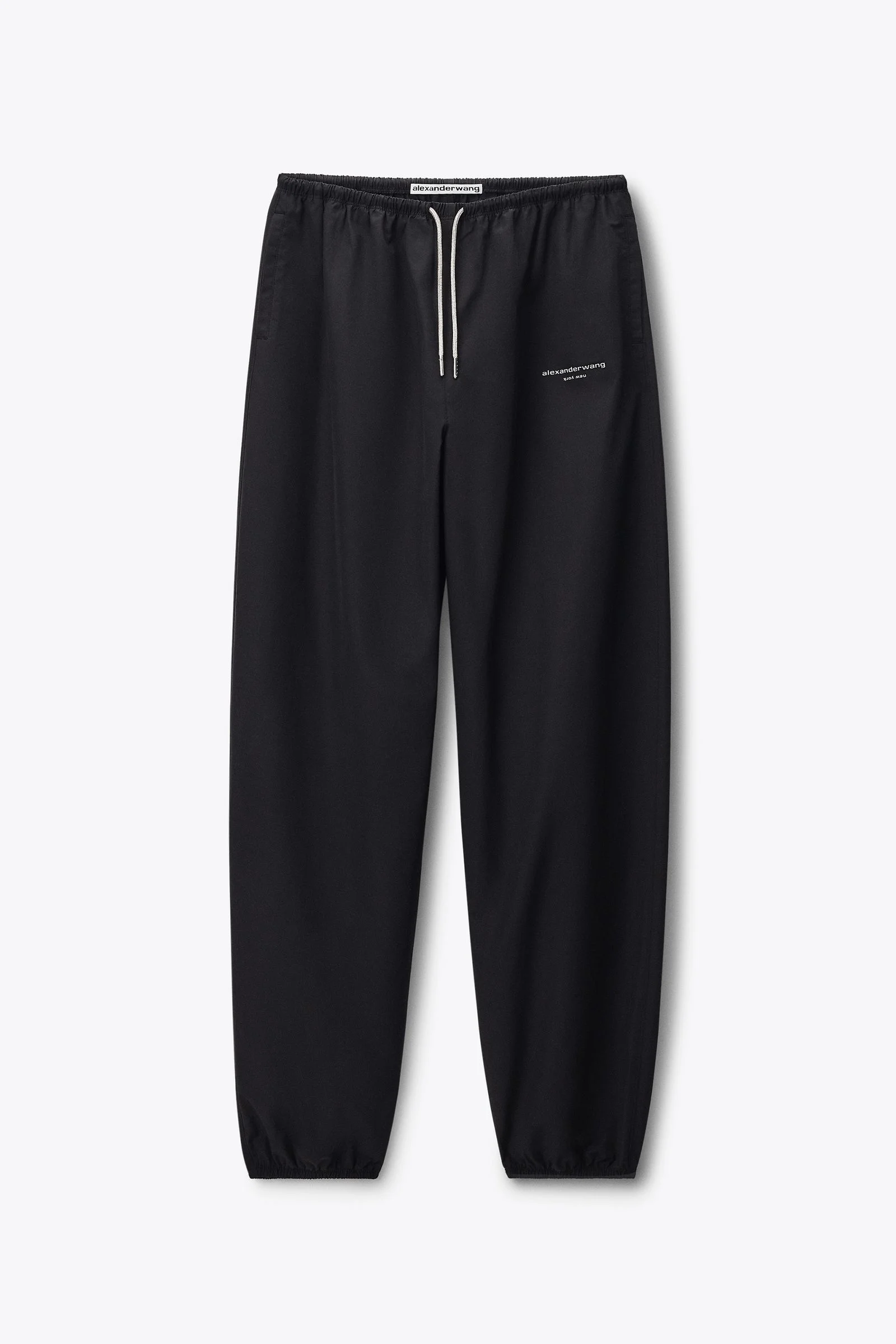 crystal hotfix drawcord mid-rise track pant - 1