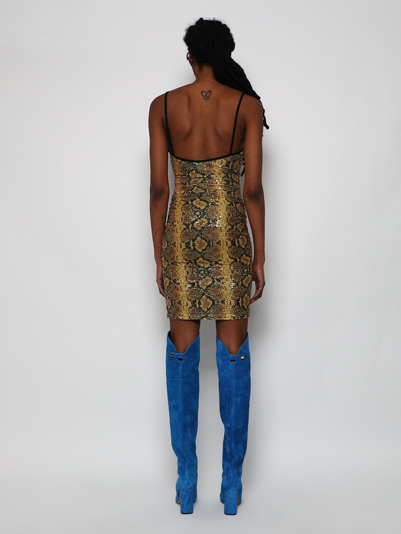 Python Sequins Coulisse Dress Yellow 5
