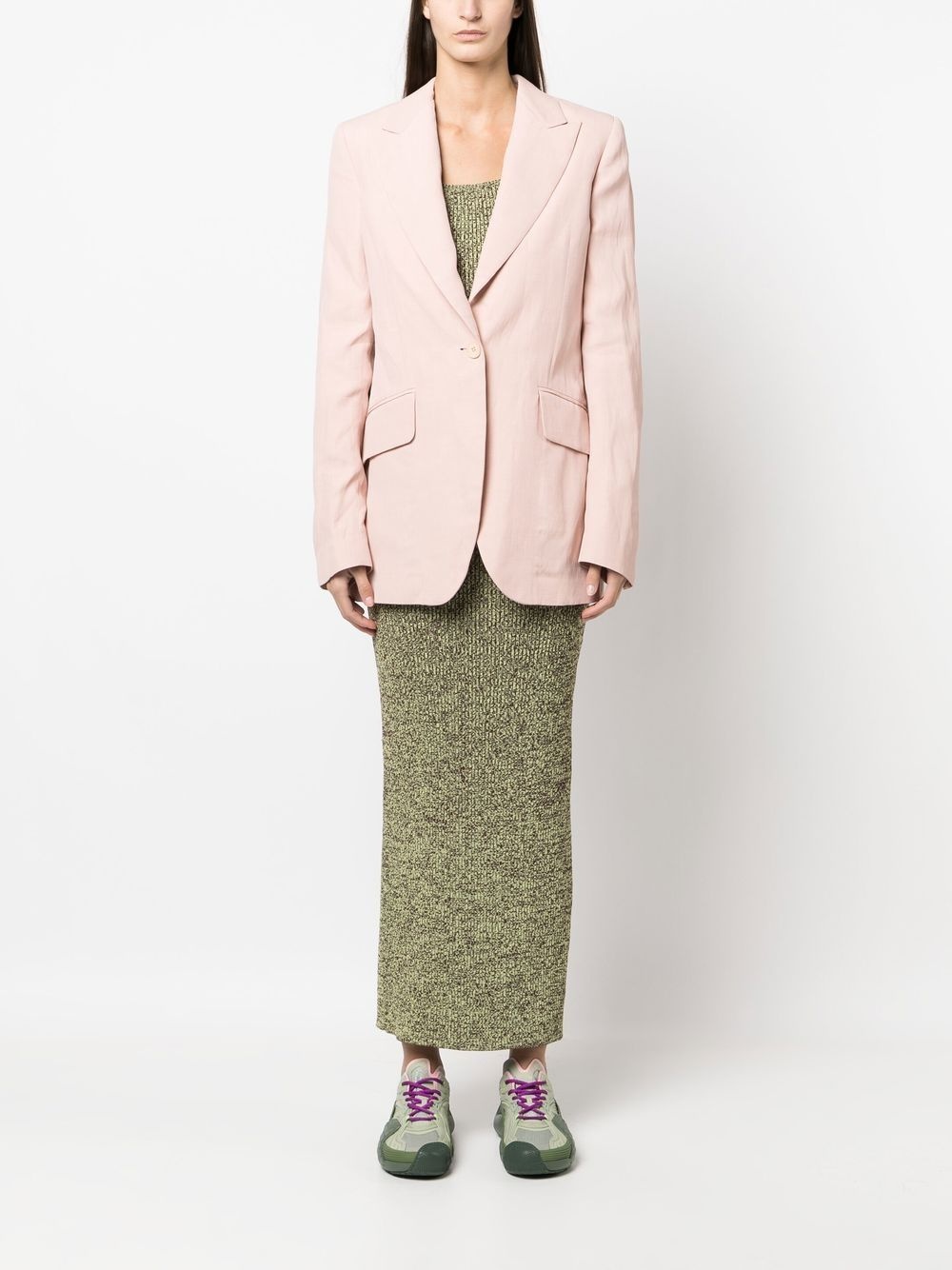 buttoned single-breasted blazer - 2