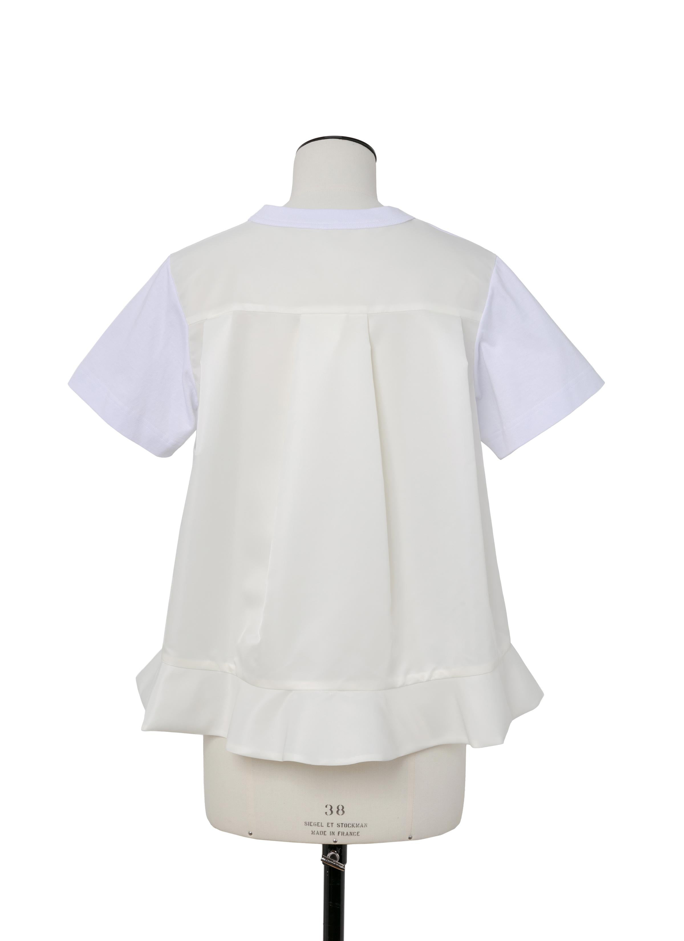 Nylon Twill x Cotton Jersey T-Shirt - 4