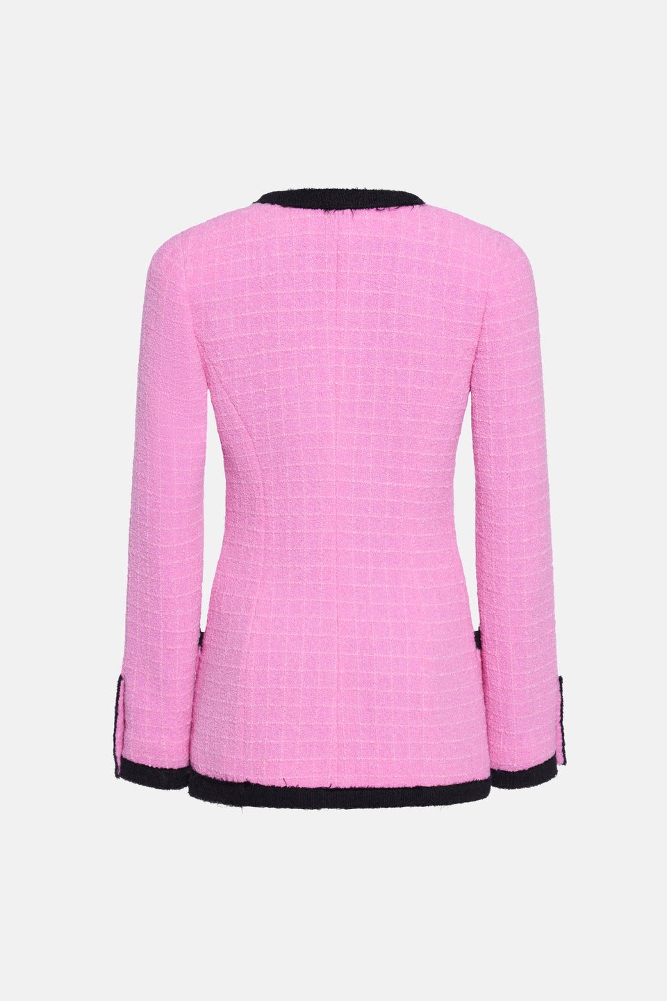 CHECKED TWEED BOUCLE DOUBLE BREASTED JACKET - 2
