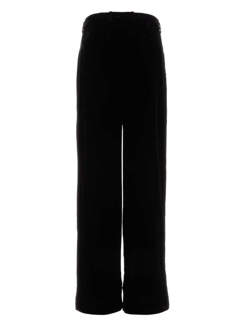 velvet wide-leg trousers - 2