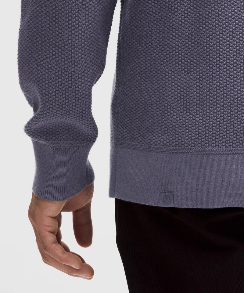 Textured Knit Crewneck Sweater 5