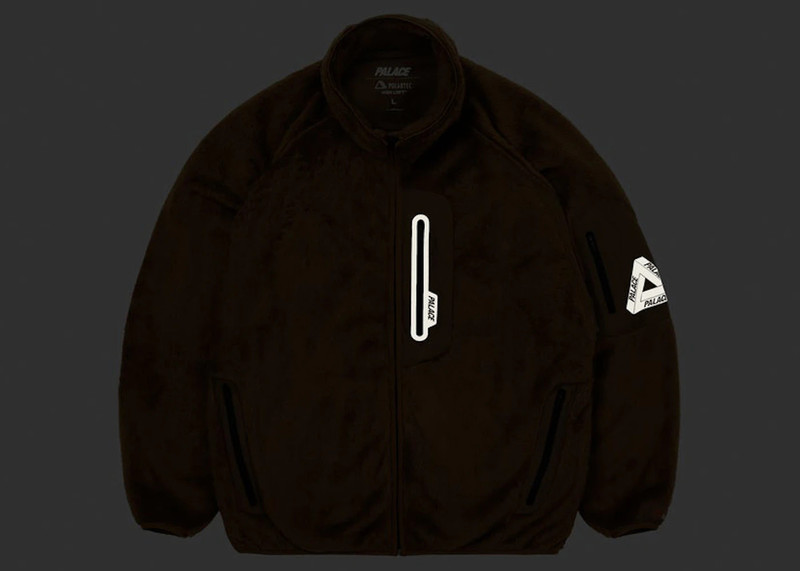 PALACE Palace Polartec High Loft Track Jacket Brown outlook