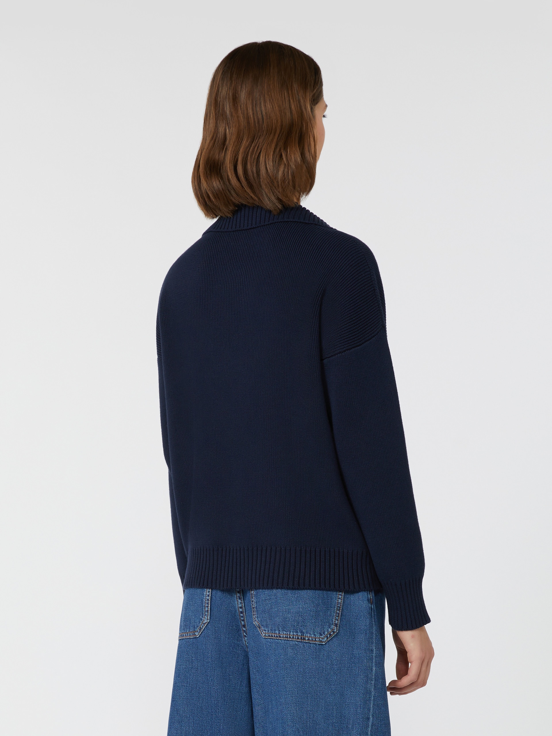SALOON Cotton yarn polo sweater - 4
