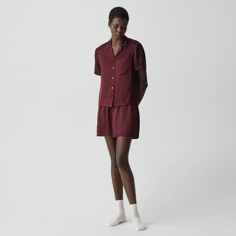 Short Pajama Set in Lounge Silk 3