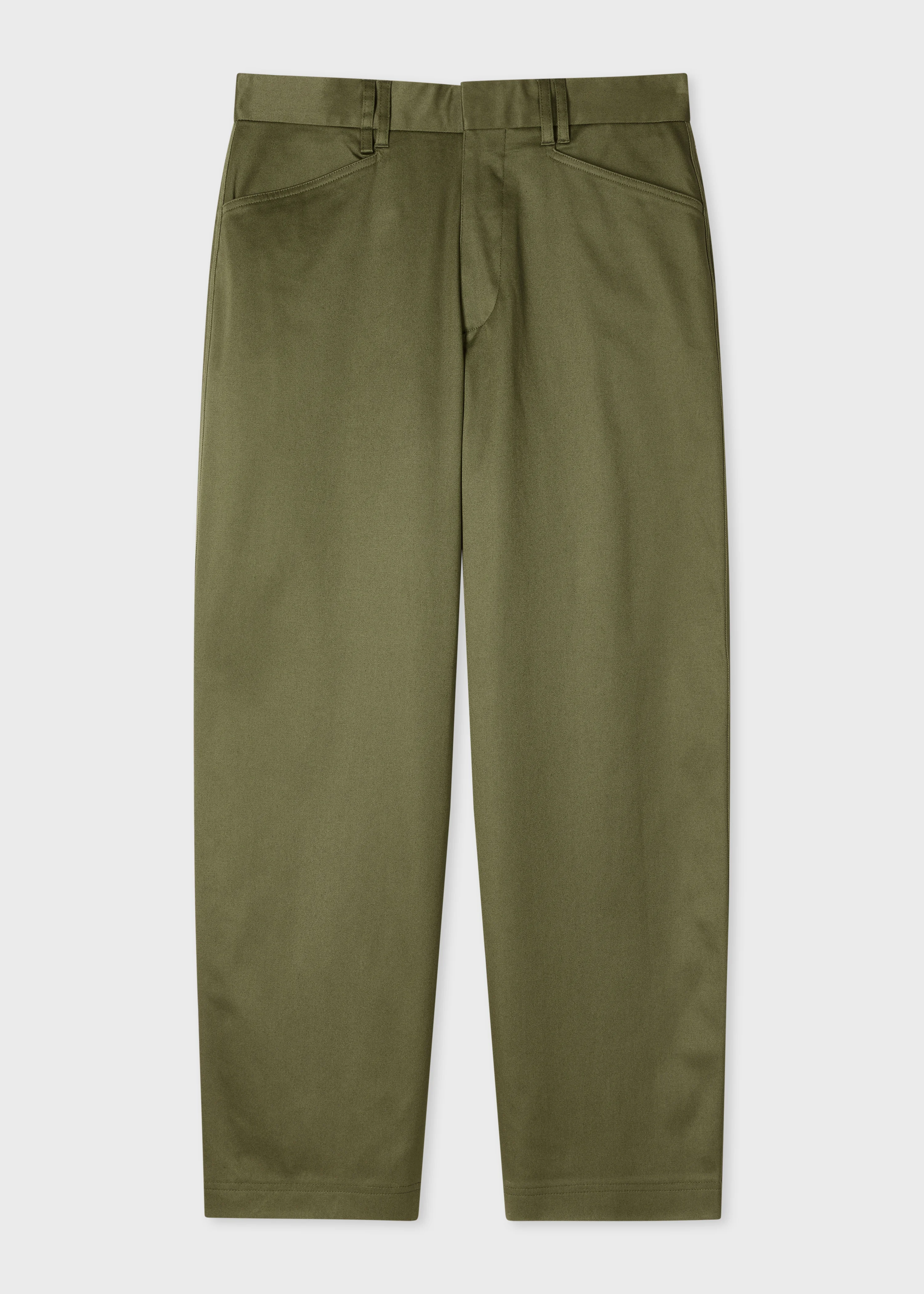 Relaxed-Fit Khaki Stretch-Cotton Chinos - 1