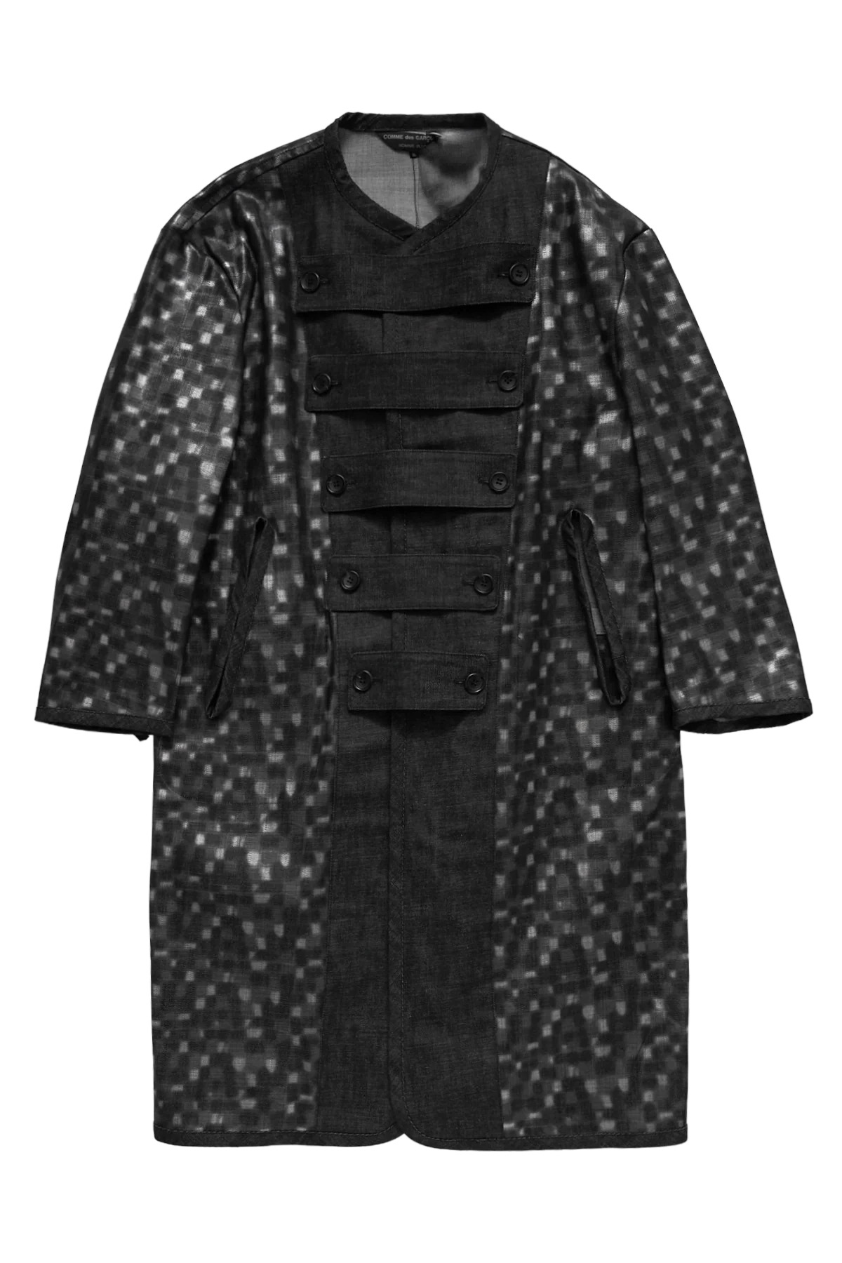 Cdg Homme Plus Denim Mixed Fabric Coat Indigo - 4