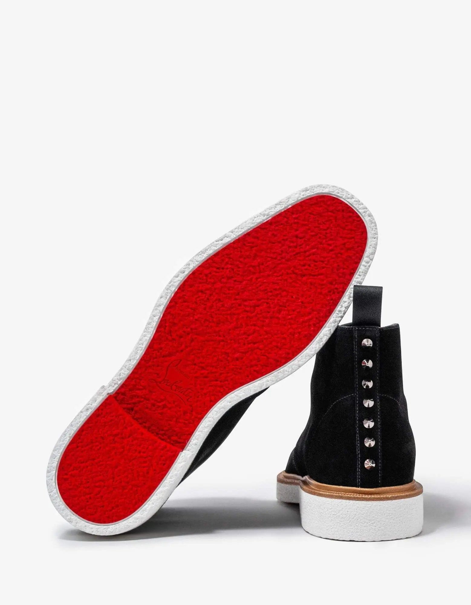 Christian Louboutin Citycrepe Black Suede Ankle Boots - 3