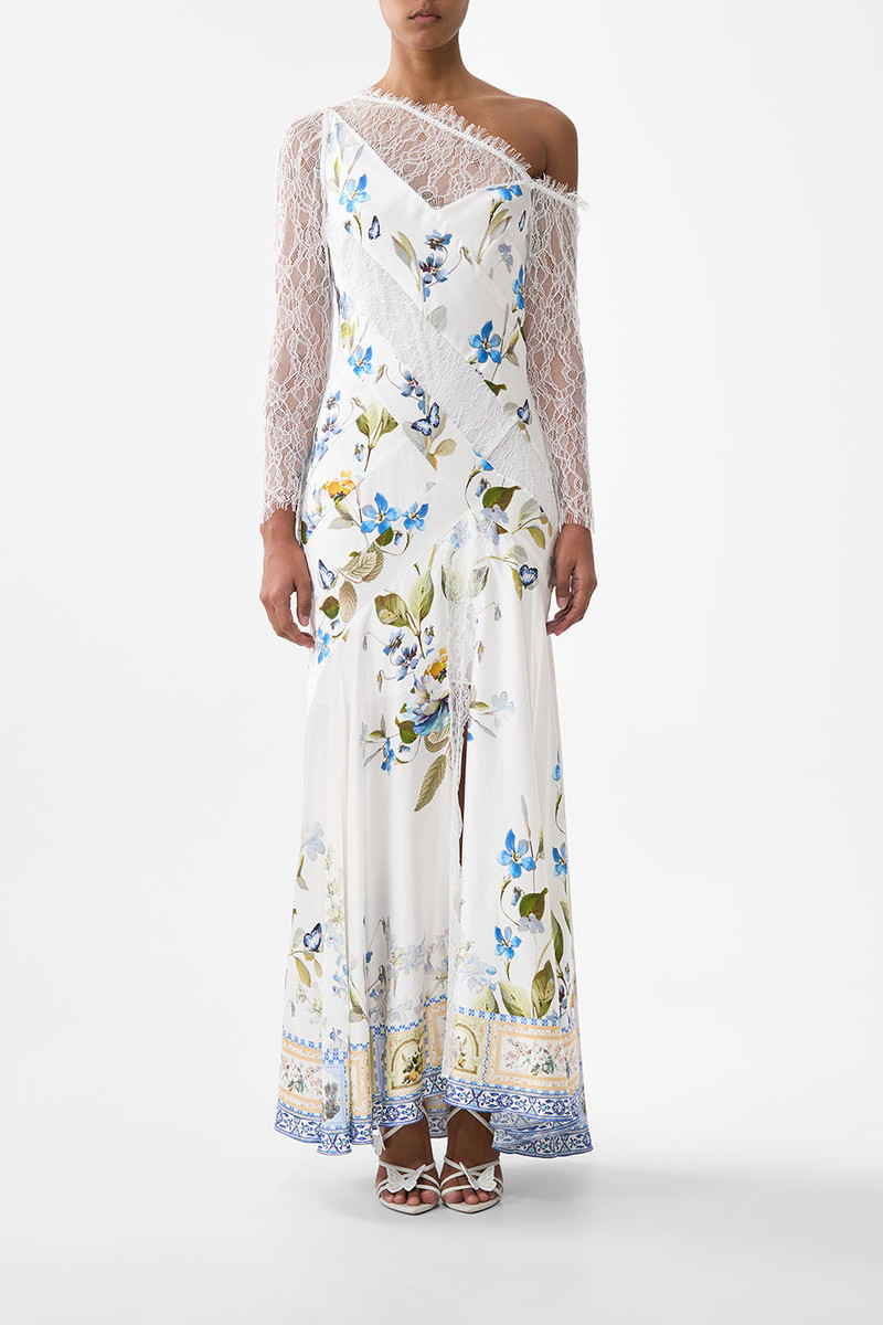 CAMILLA LACE SPLICE ONE SHOULDER DRESS outlook