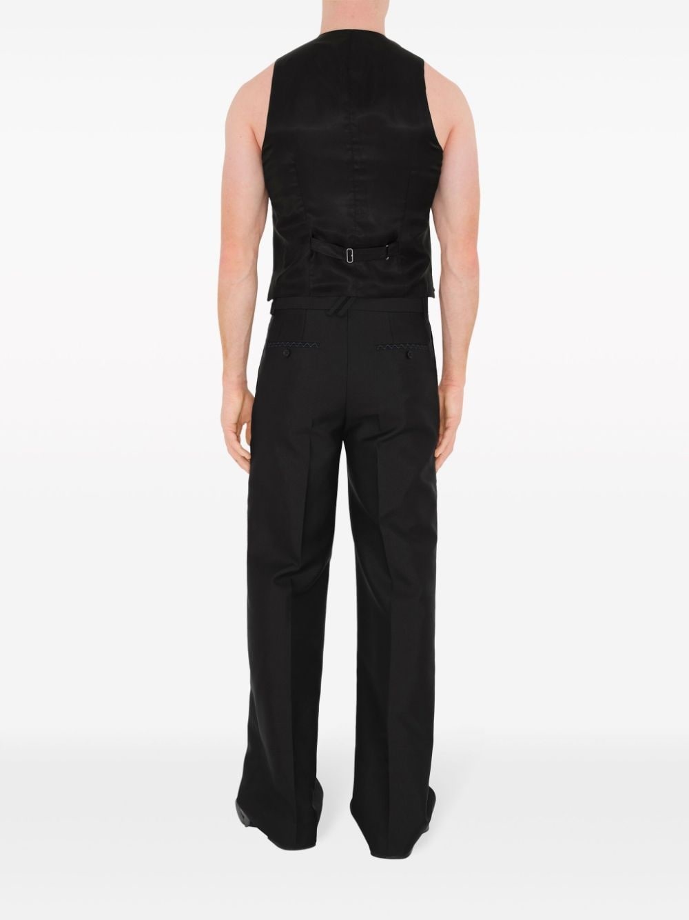 straight-leg wool-blend trousers - 4