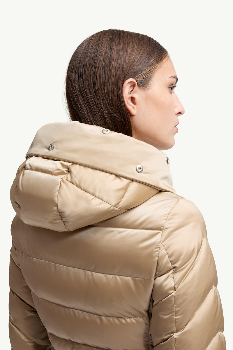 Leersie Hooded Shearling-Trimmed Long Down Jacket 6