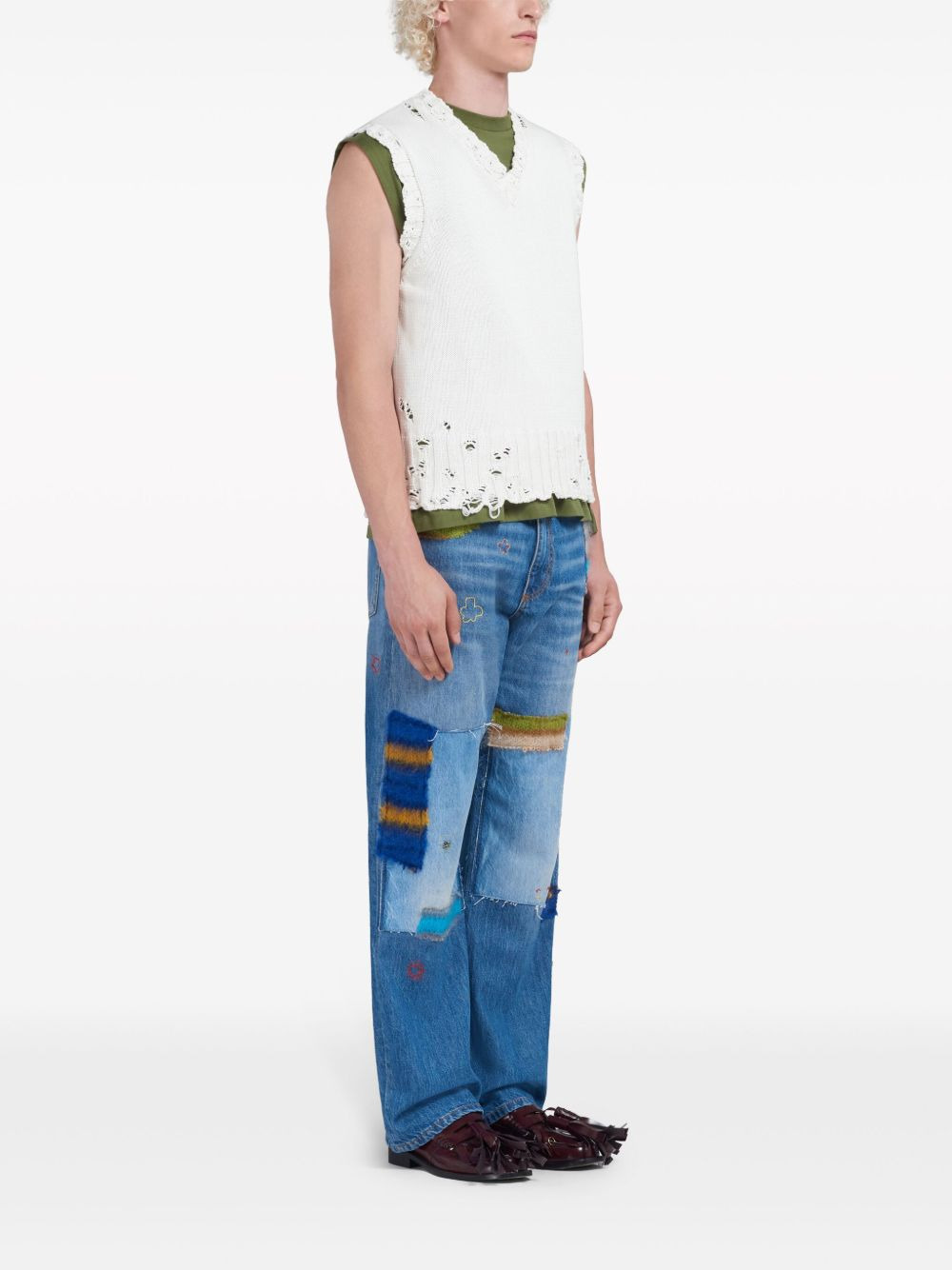 distressed sweater vest - 3