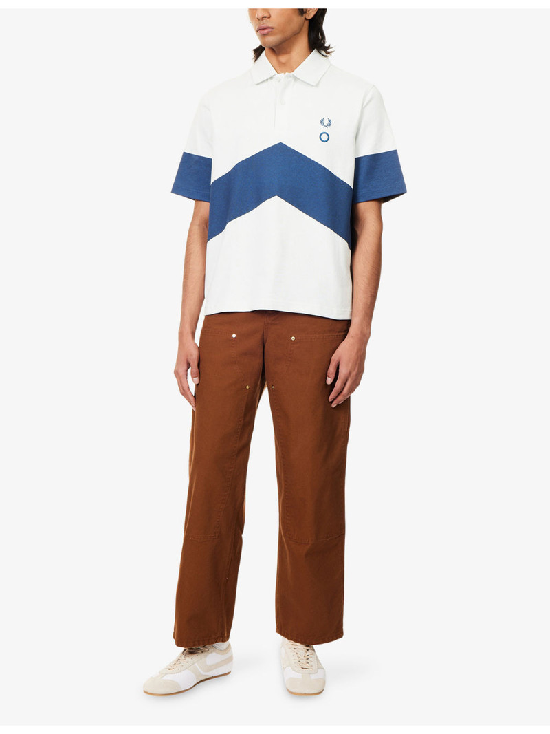 Fred Perry Fred Perry x Craig Green Contrast-Panel Short-Sleeves Cotton-Jersey Polo Shirt outlook