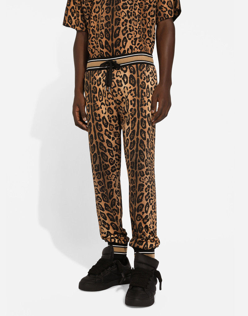 Jogging pants with leopard-print Crespo and tag 4