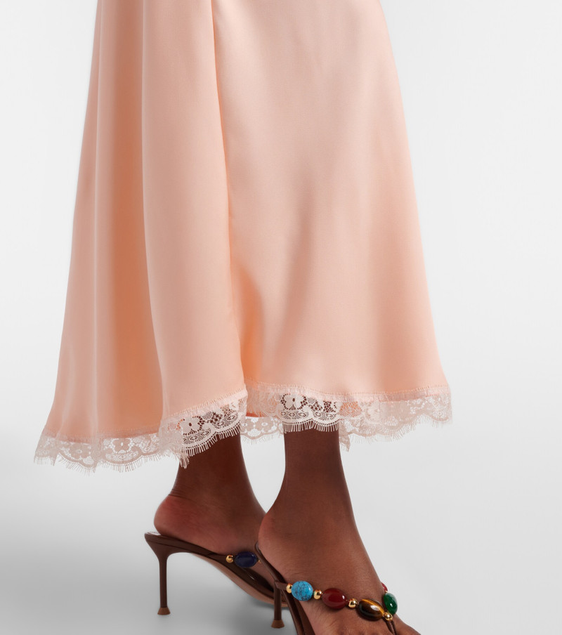Sella lace-trimmed satin maxi dress 5