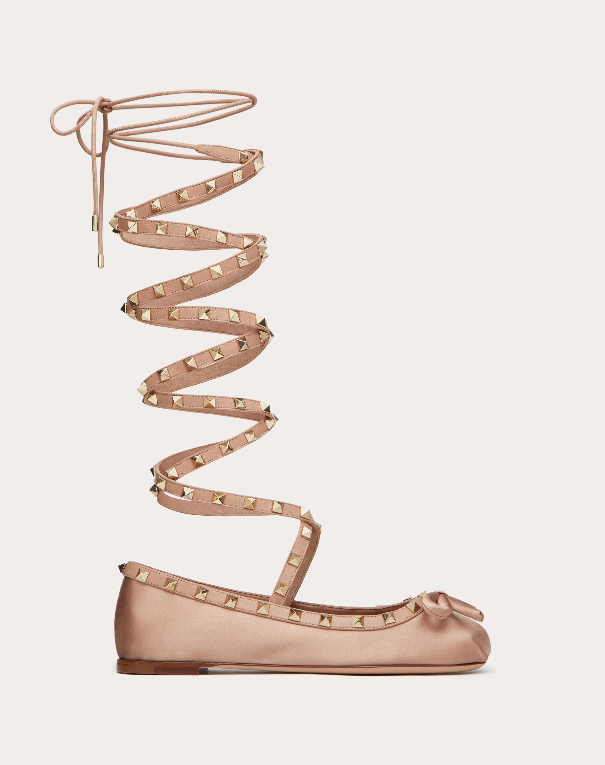 ROCKSTUD SATIN BALLERINA - 1