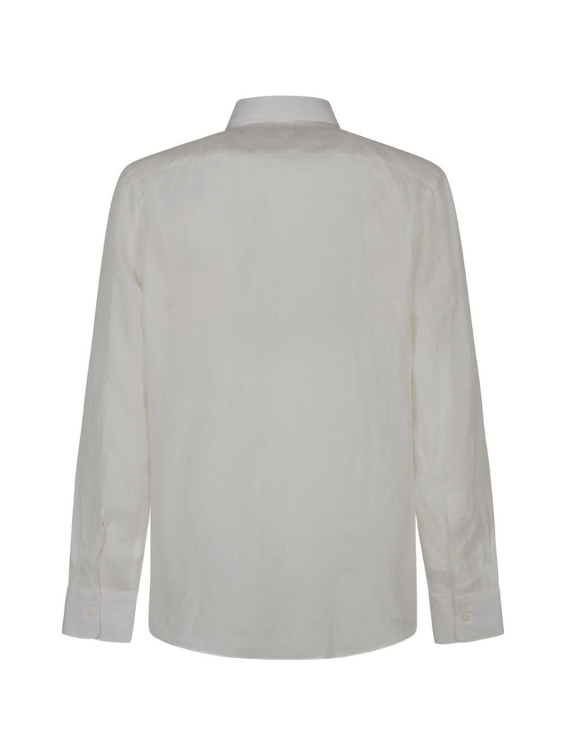 Canali long-sleeved linen shirt outlook