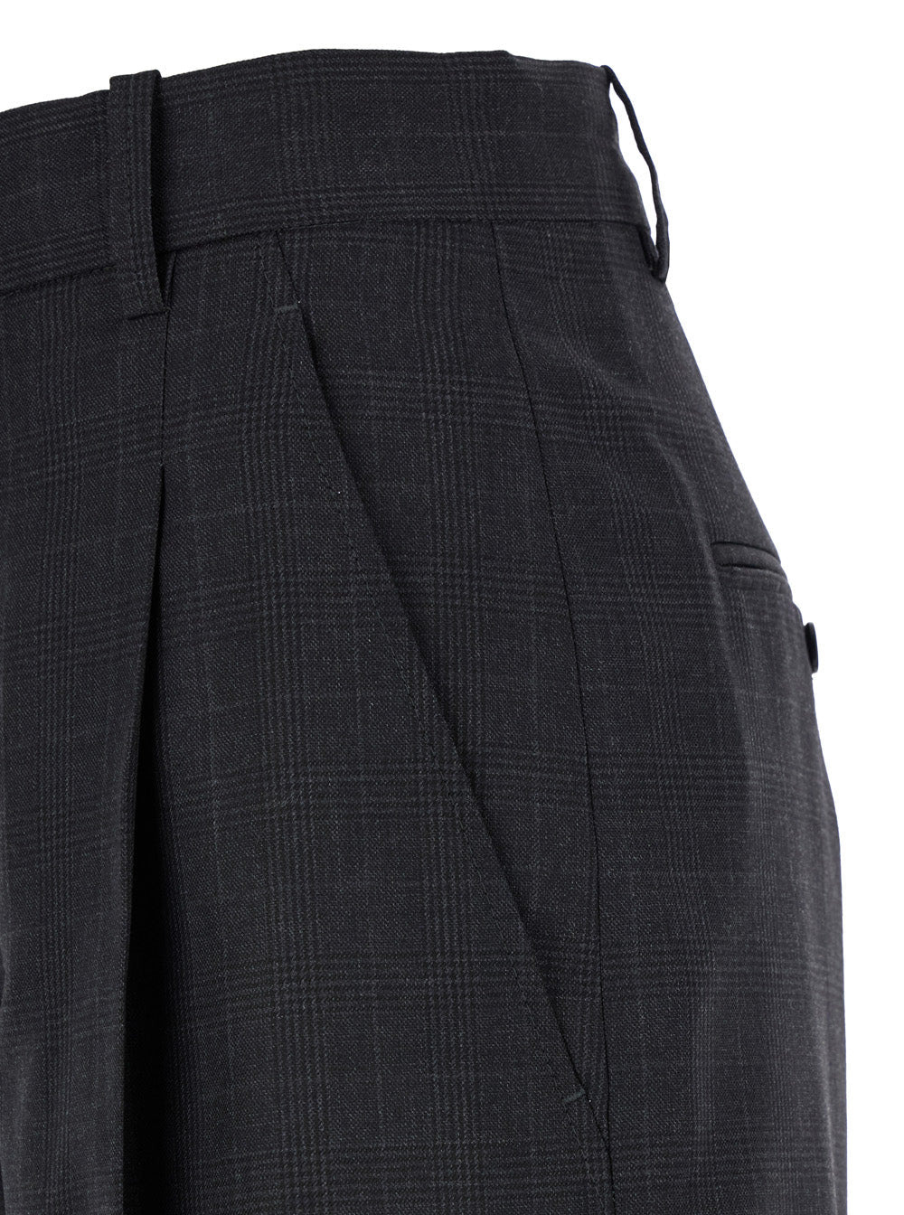 Isabel Marant Women 'Romina' Grey High Waist Pants With Check Motif In Wool Woman - 3