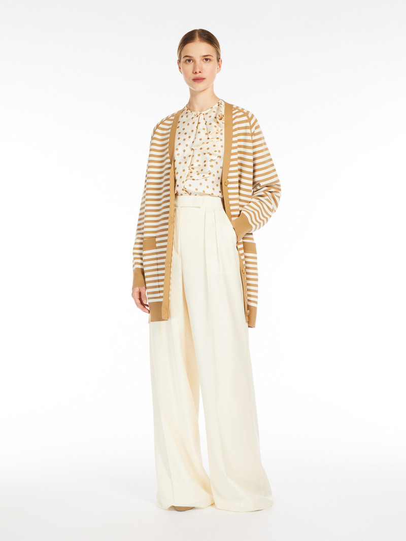 Max Mara TENORE Jacquard viscose cardigan outlook