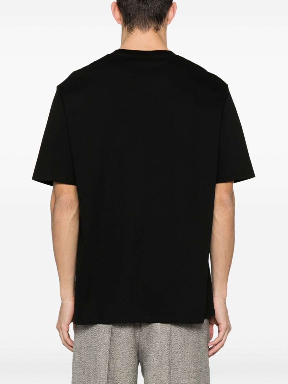 logo-embroidered cotton T-shirt - 5