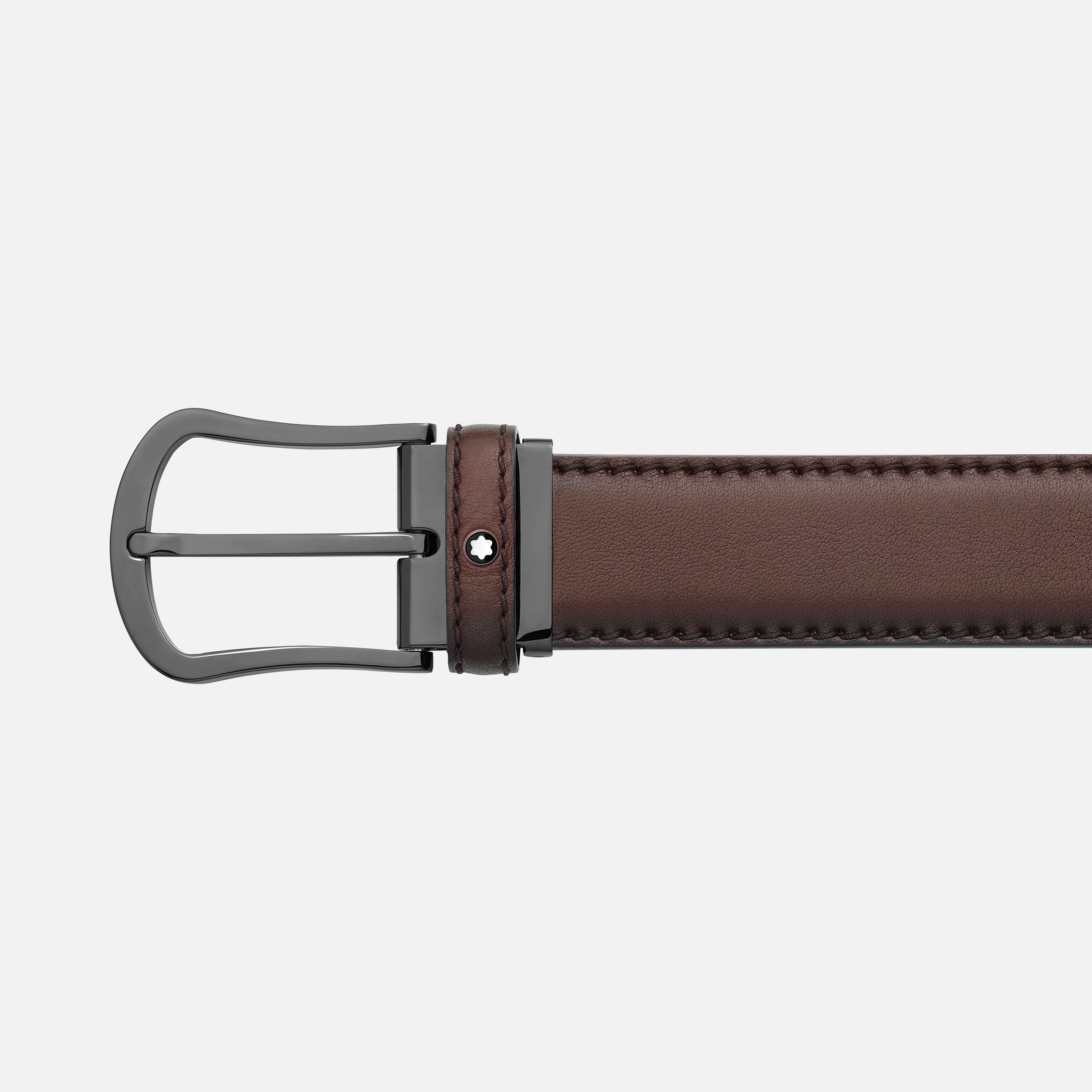 Brown 35 mm leather belt - 2