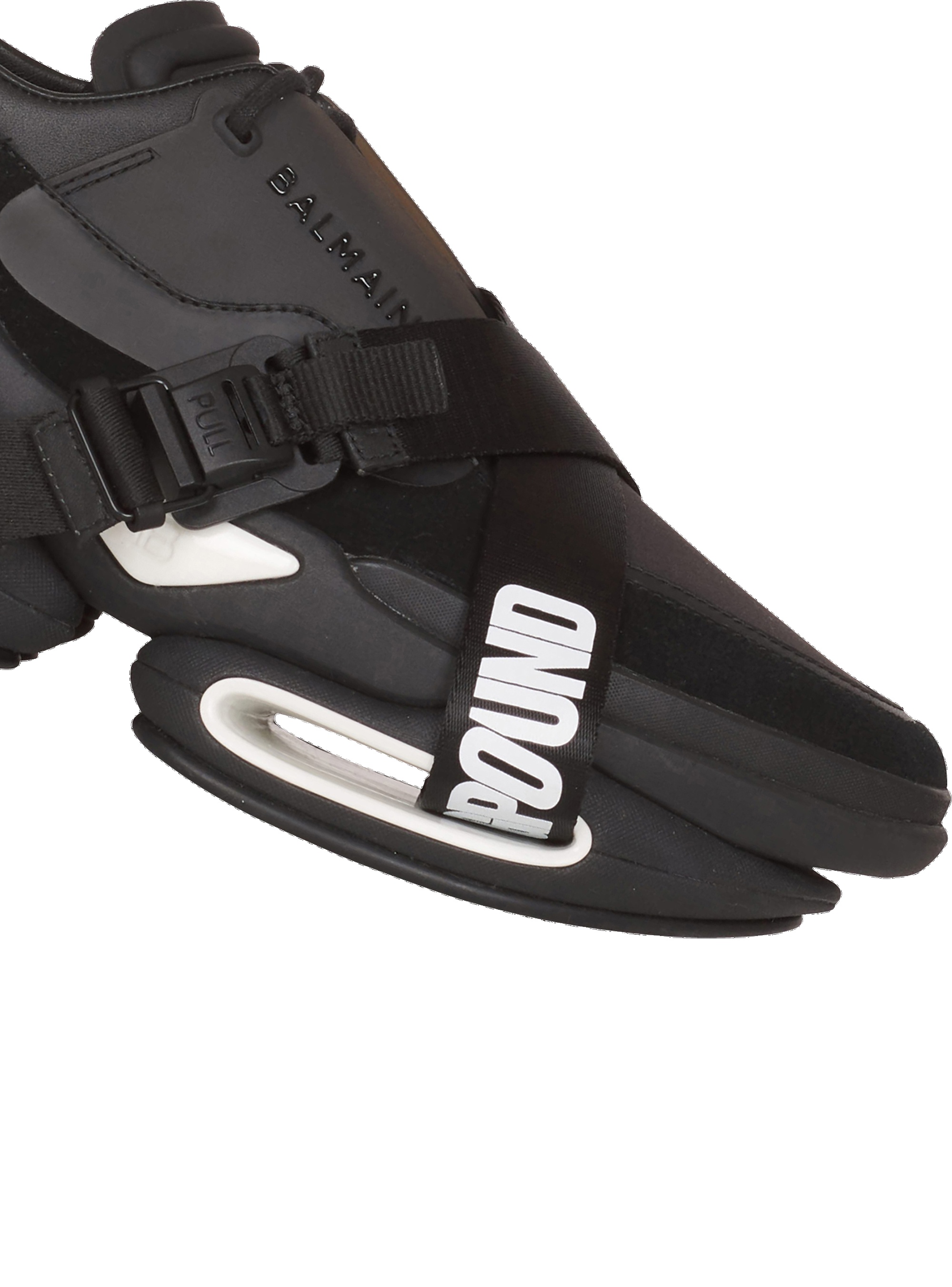 Balmain x Dogpound -Leather and knit B-Bold low-top sneakers with straps - 7