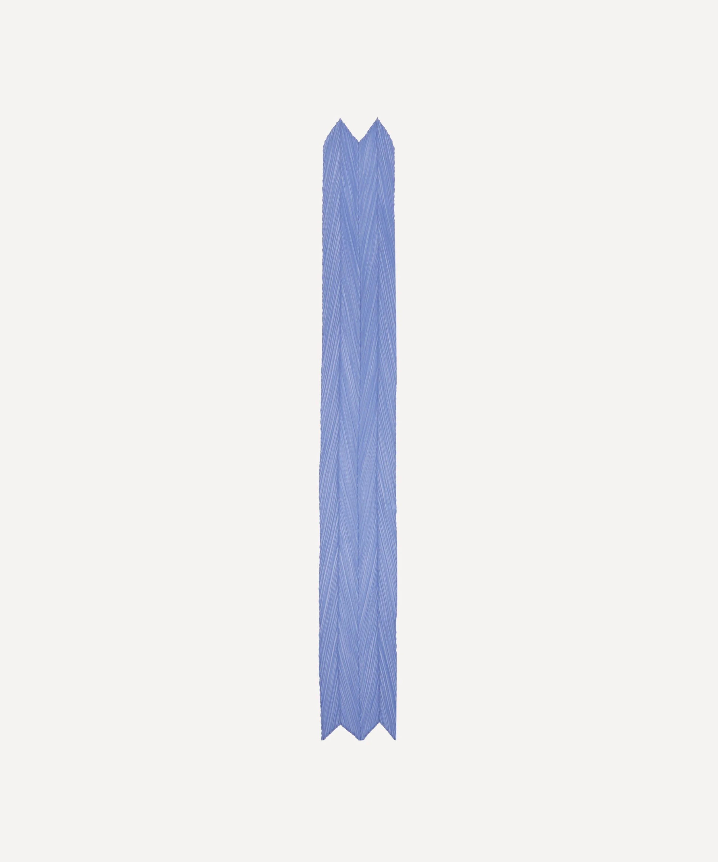 Light Blue Pleated Skinny Scarf - 1