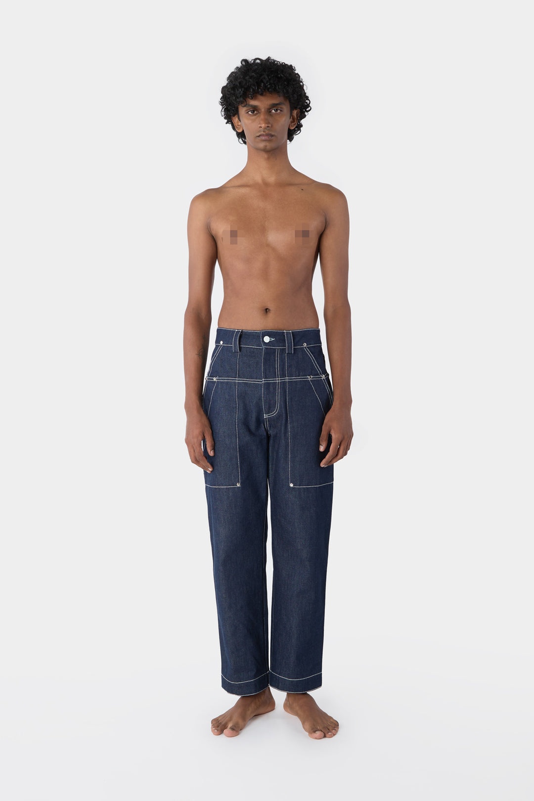 RIVETTI PANTS / dark denim - 1