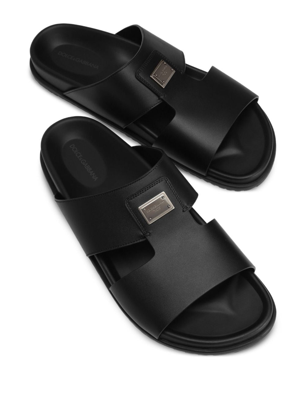 Dolce & Gabbana Men Leatehr Sandal With Logo - 4