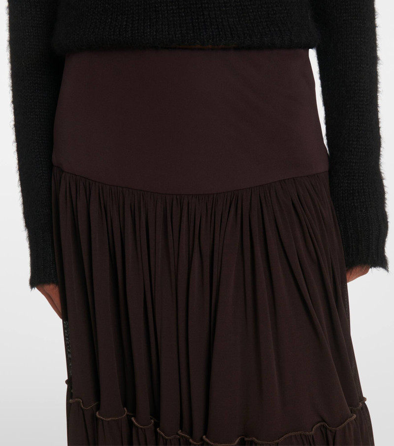 Pleated georgette midi skirt 4