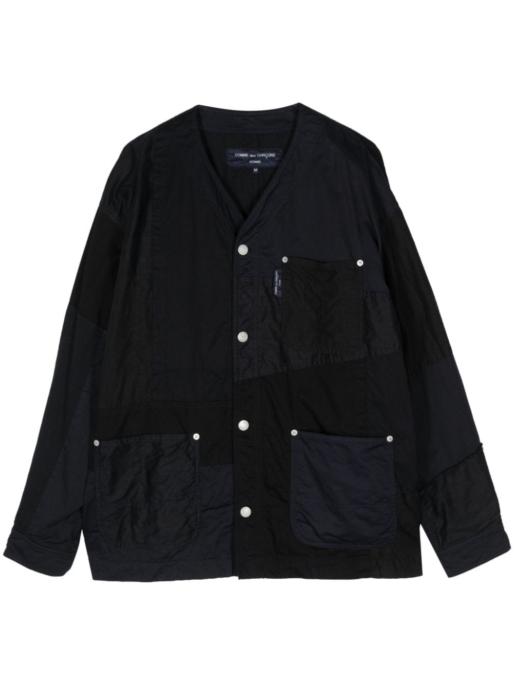 rivet-detail panelled jacket - 1