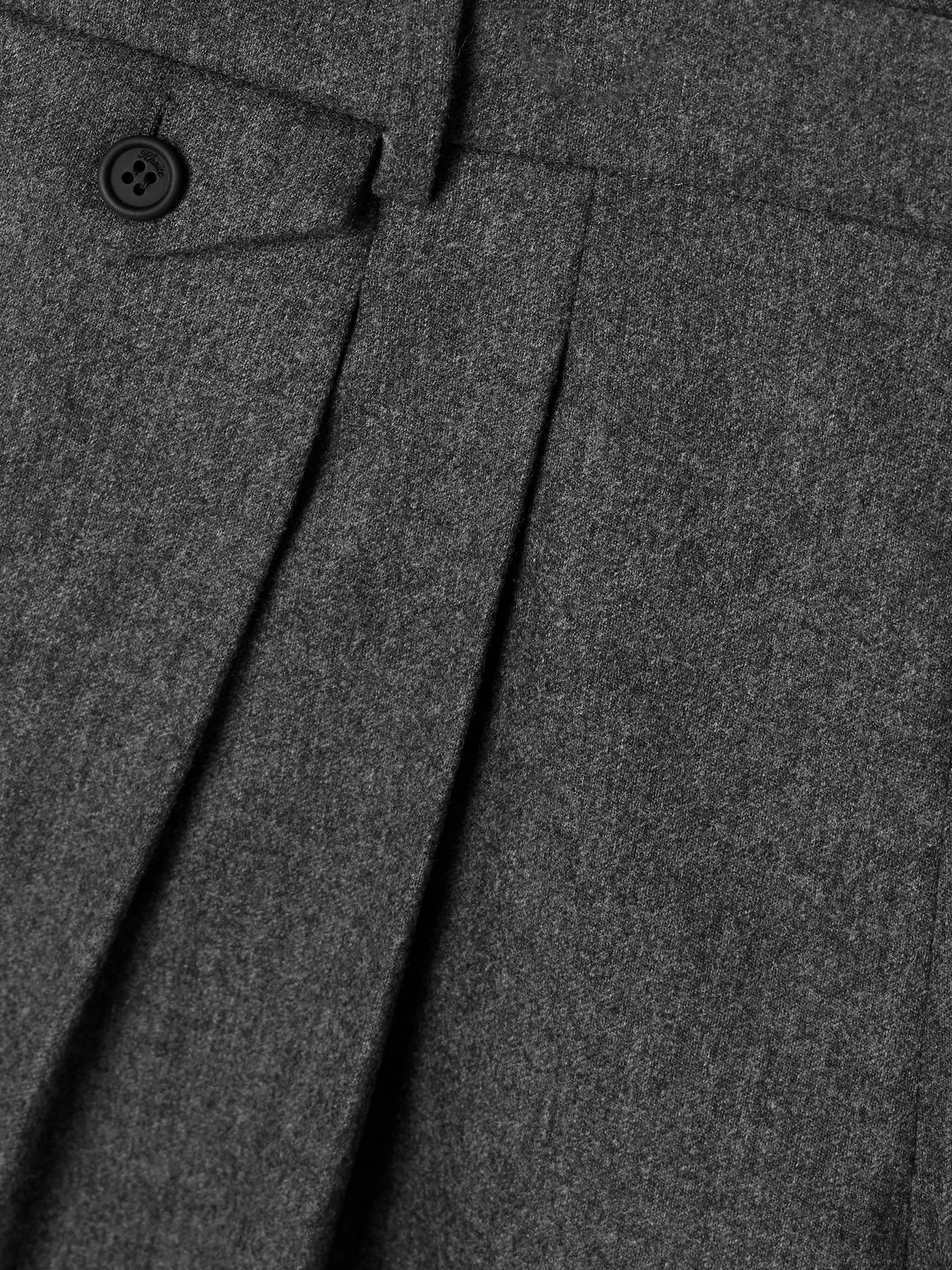 Dugan pleated wool tapered pants Gray - 5