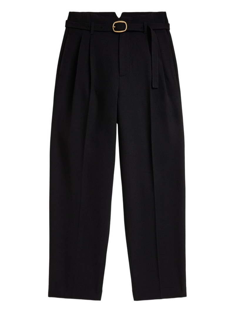 pleated belted trousers 1