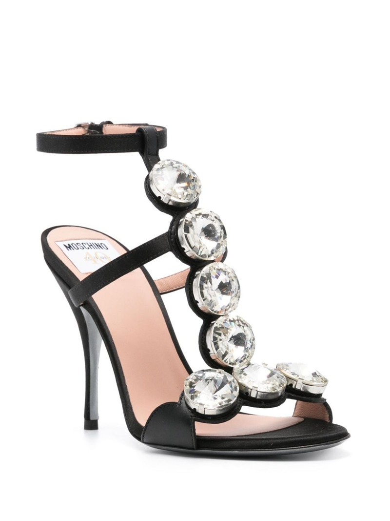 Moschino 110mm gem-embellished sandals outlook