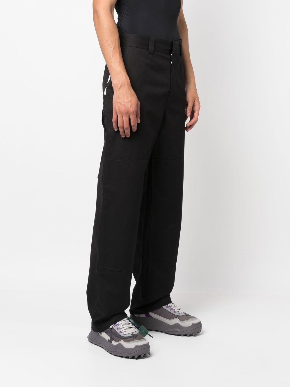 Diag Stripe straight-leg trousers - 4