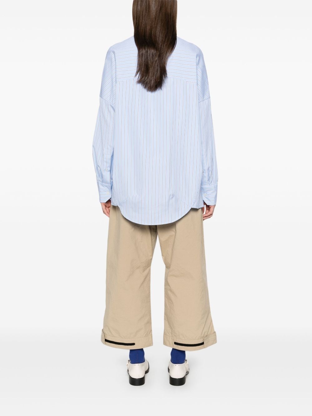 striped poplin shirt - 4