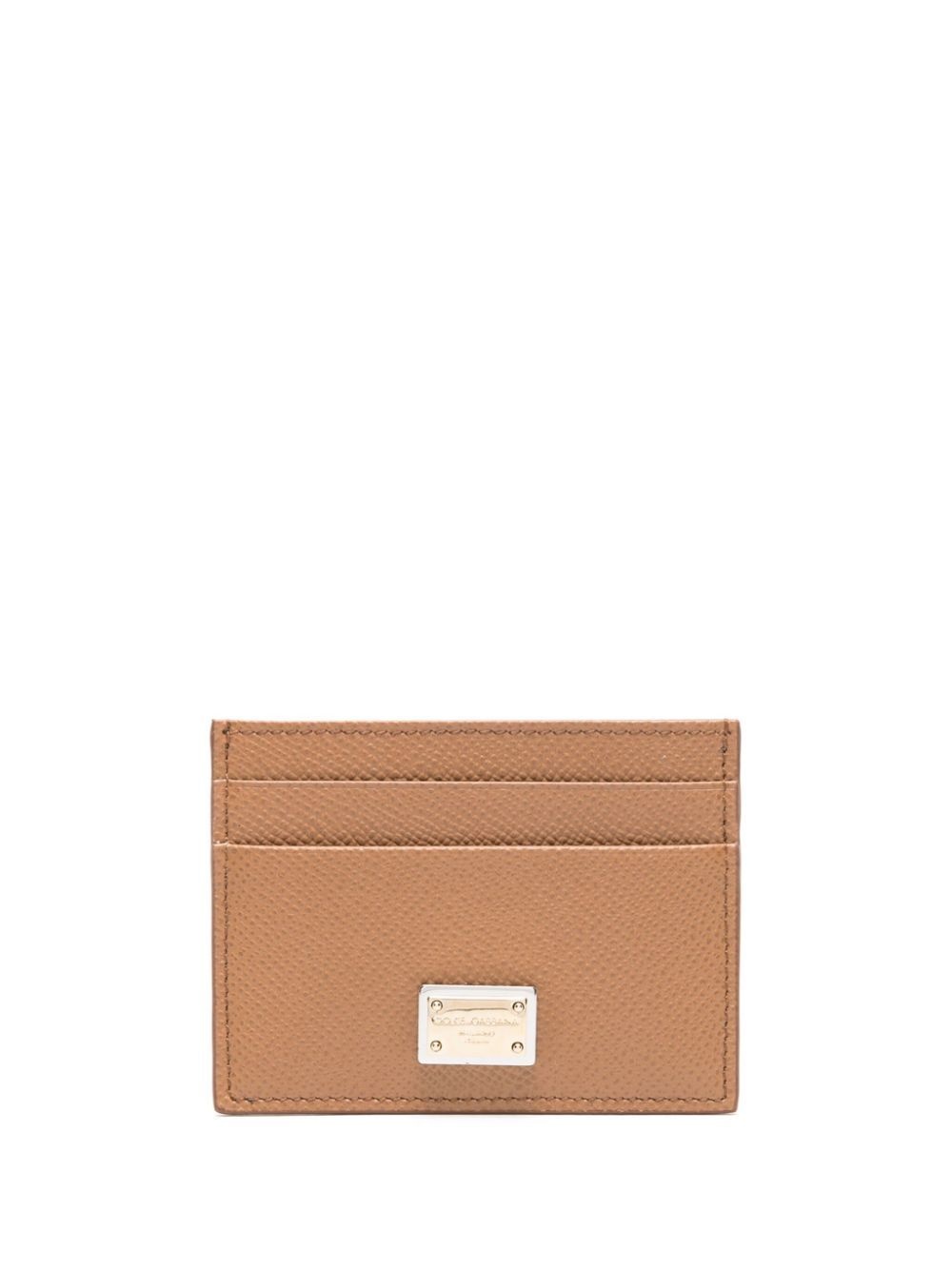 logo-tag leather card holder - 2