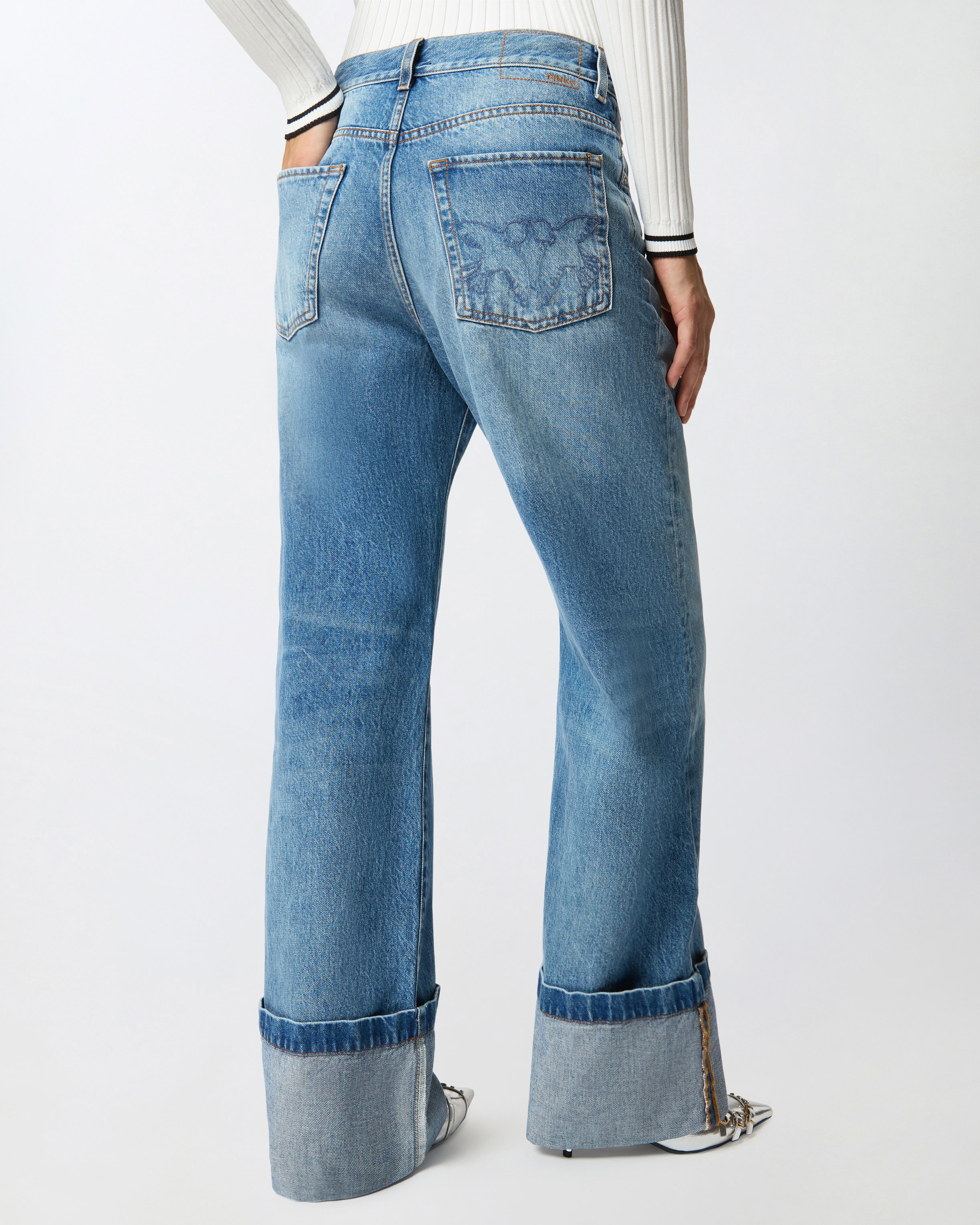 WIDE-LEG VINTAGE DENIM JEANS - 5