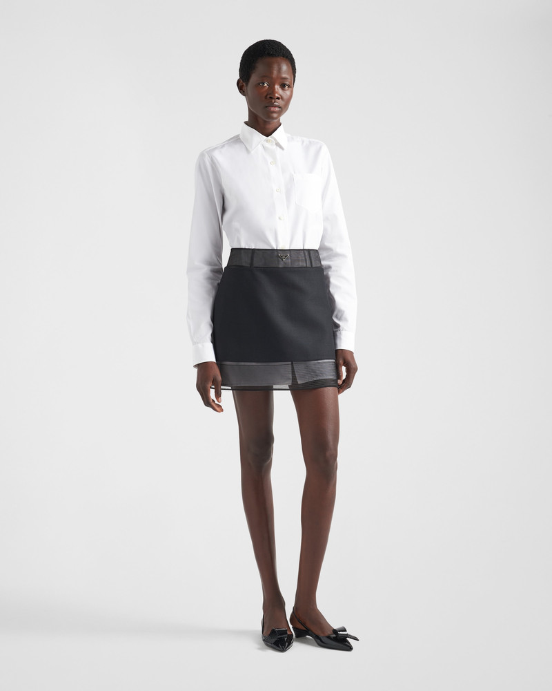 Prada Wool miniskirt with crinoline outlook