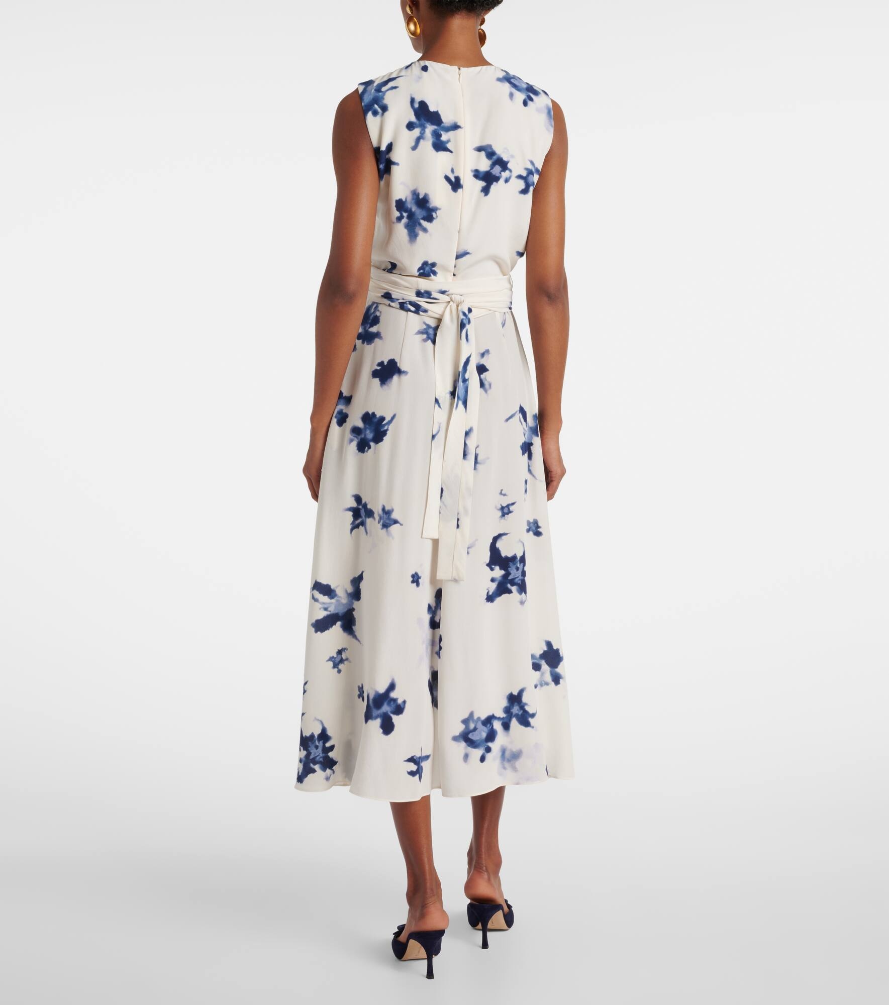 Penny floral silk wrap dress - 3