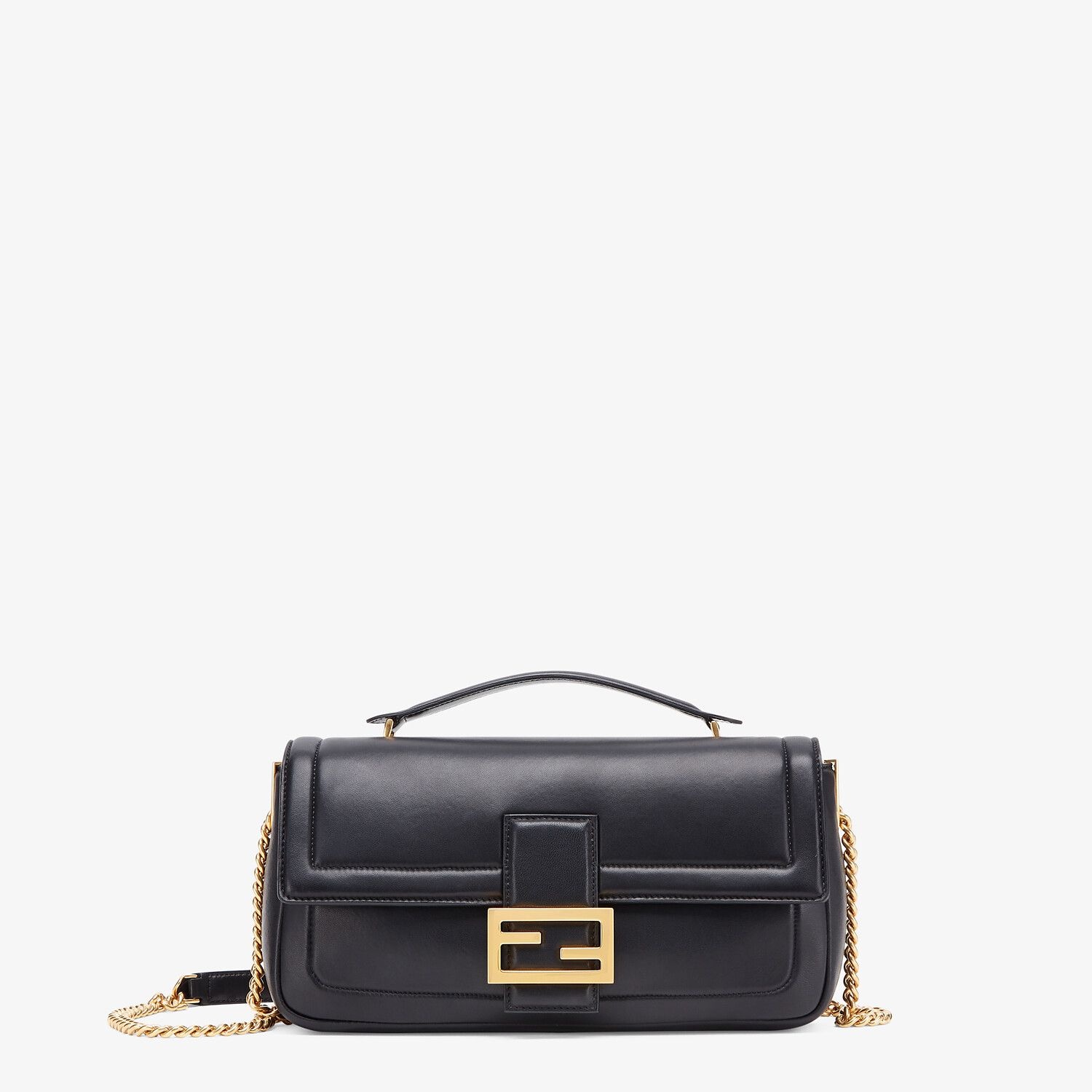 Black nappa leather bag - 1