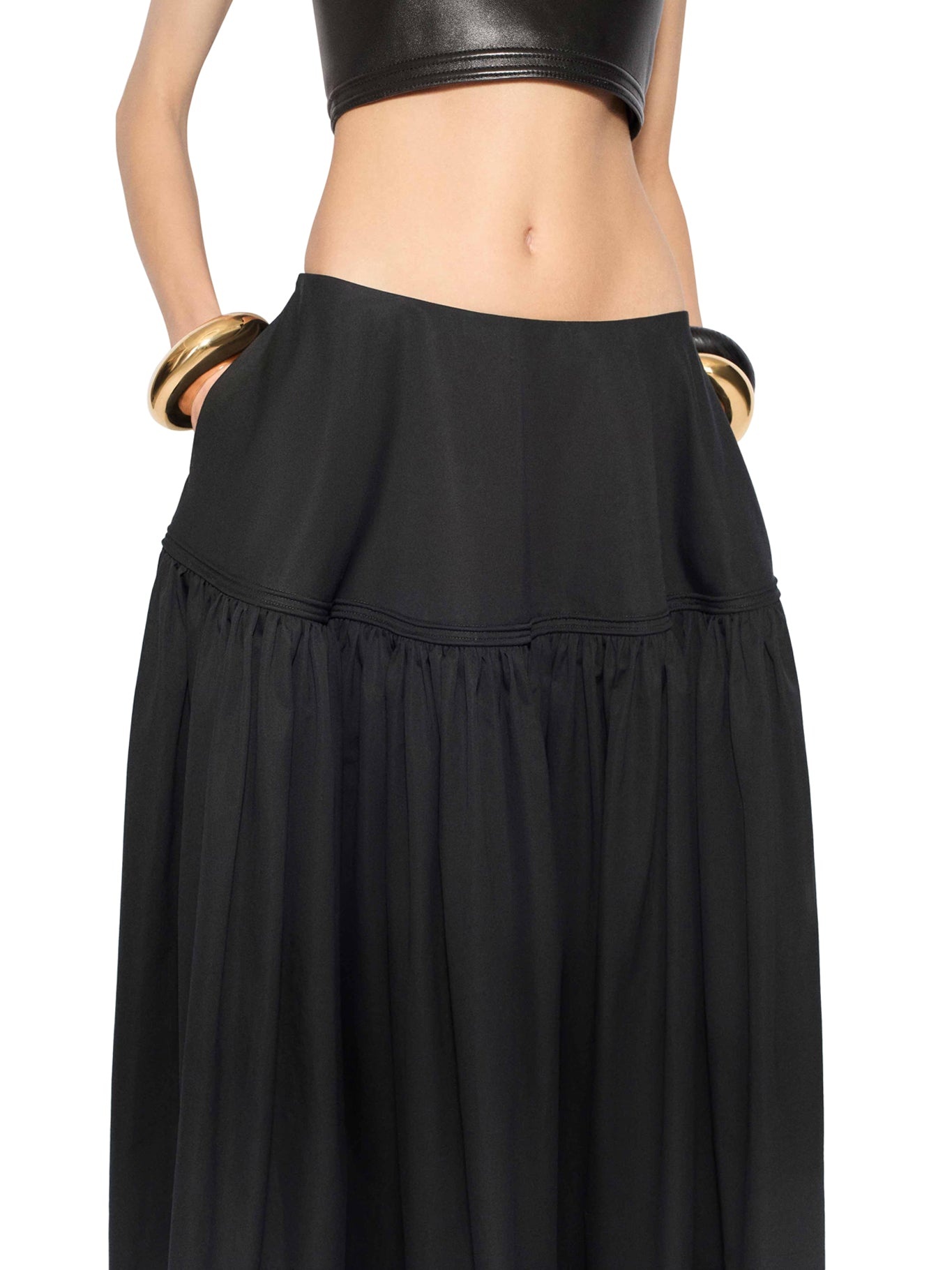 FULL VOLUME SKIRT IN COTTON POPLIN - 4