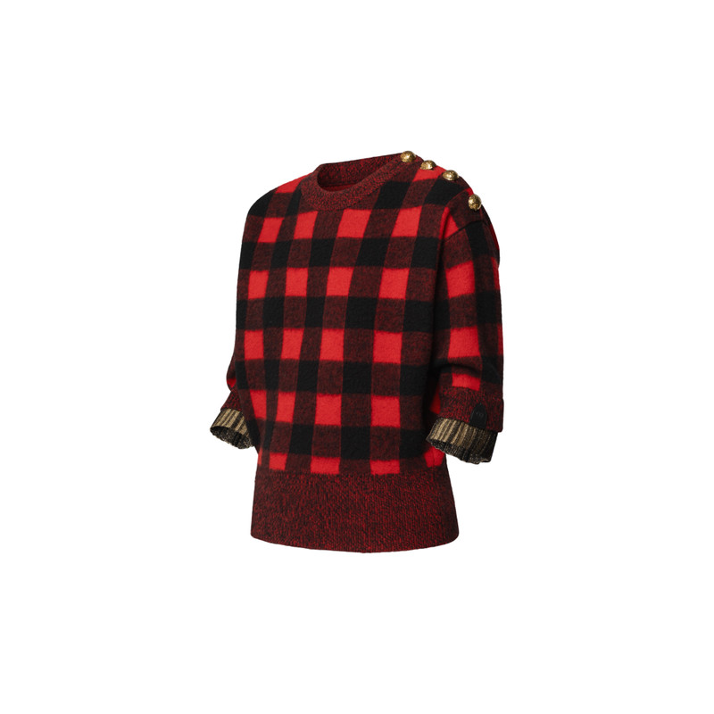 Graphic Check Knit Top 2