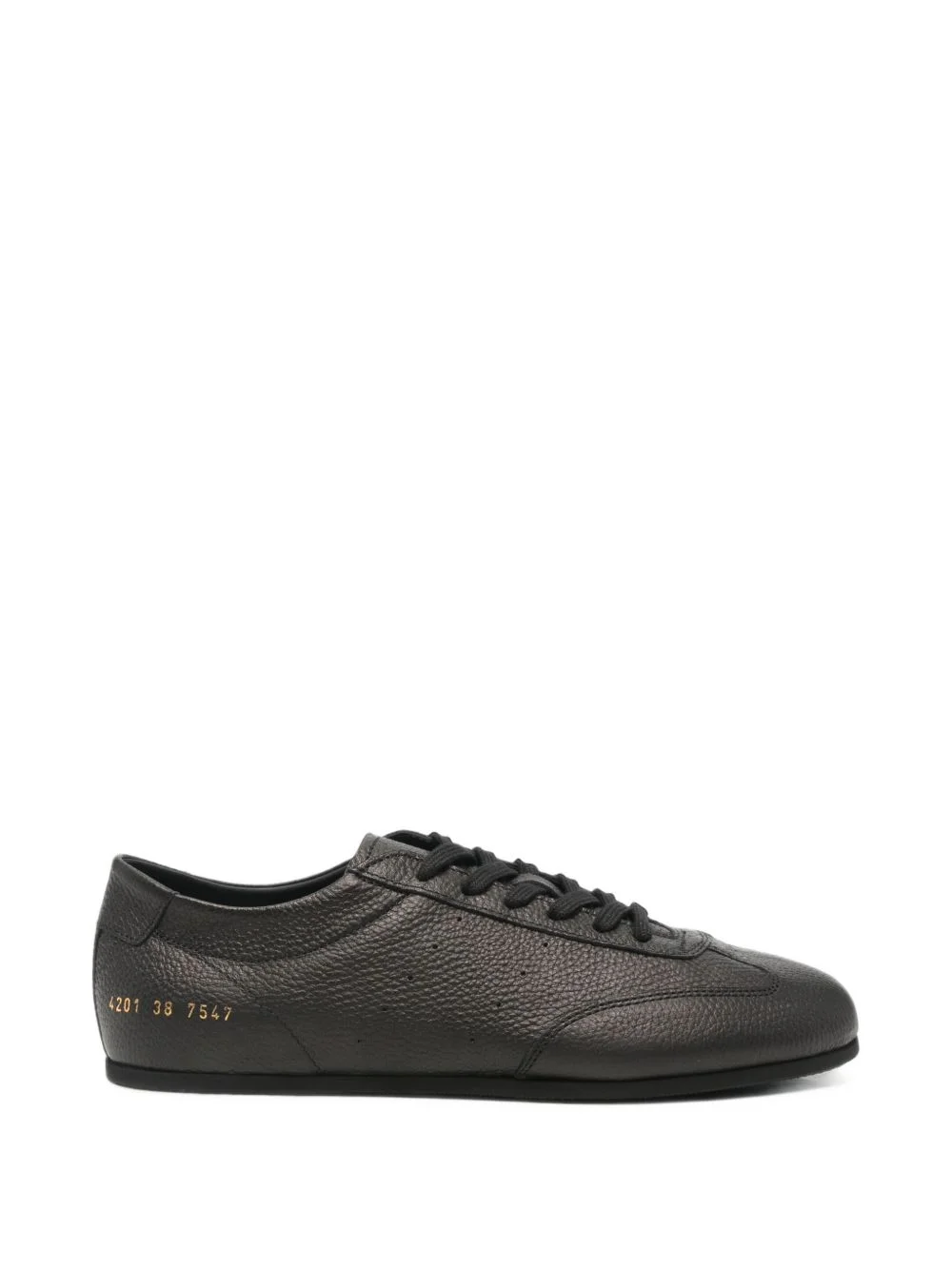 grained leather sneakers - 1