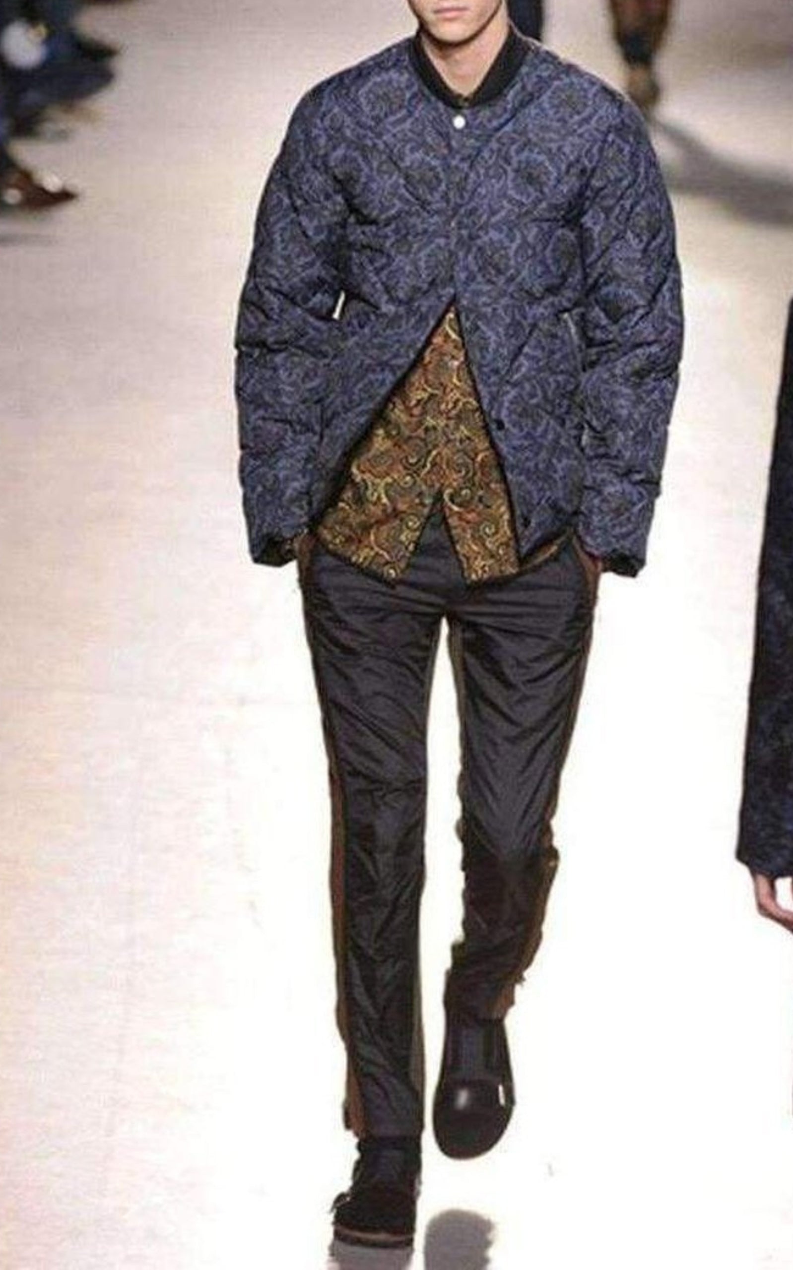 Blue Paisley Quilted Jacket - 5